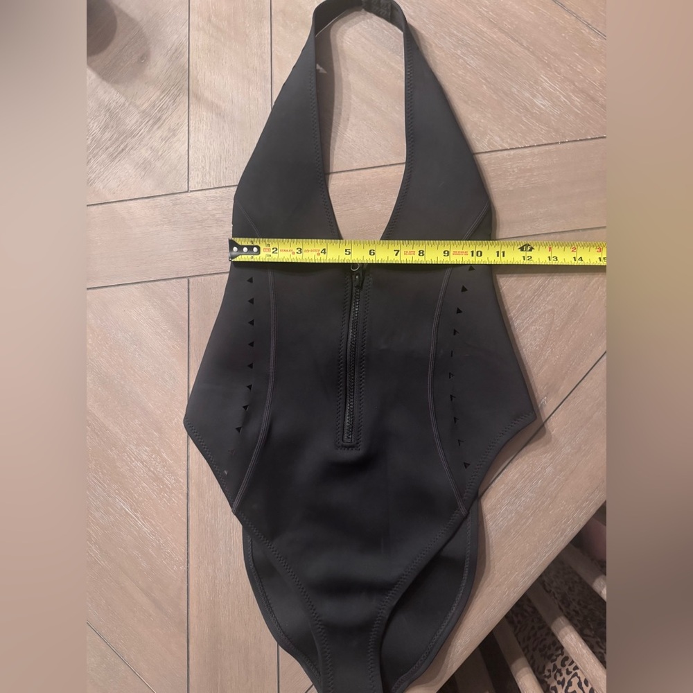 GIGI C Black Zip-Front One-Piece Swimsuit - Picture 14 of 16